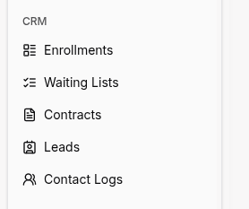 Coordinator CRM sidebar
