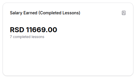 Teacher dashboard page